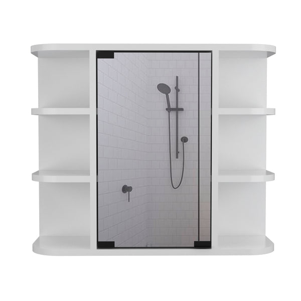Cowen 2 Piece Bathroom Set, Vanity Cabinet + Medicine Cabinet, White Finish