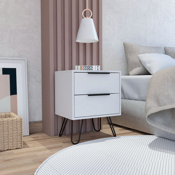 Modern Nuvo Nightstand with Two Drawers for bedroom
