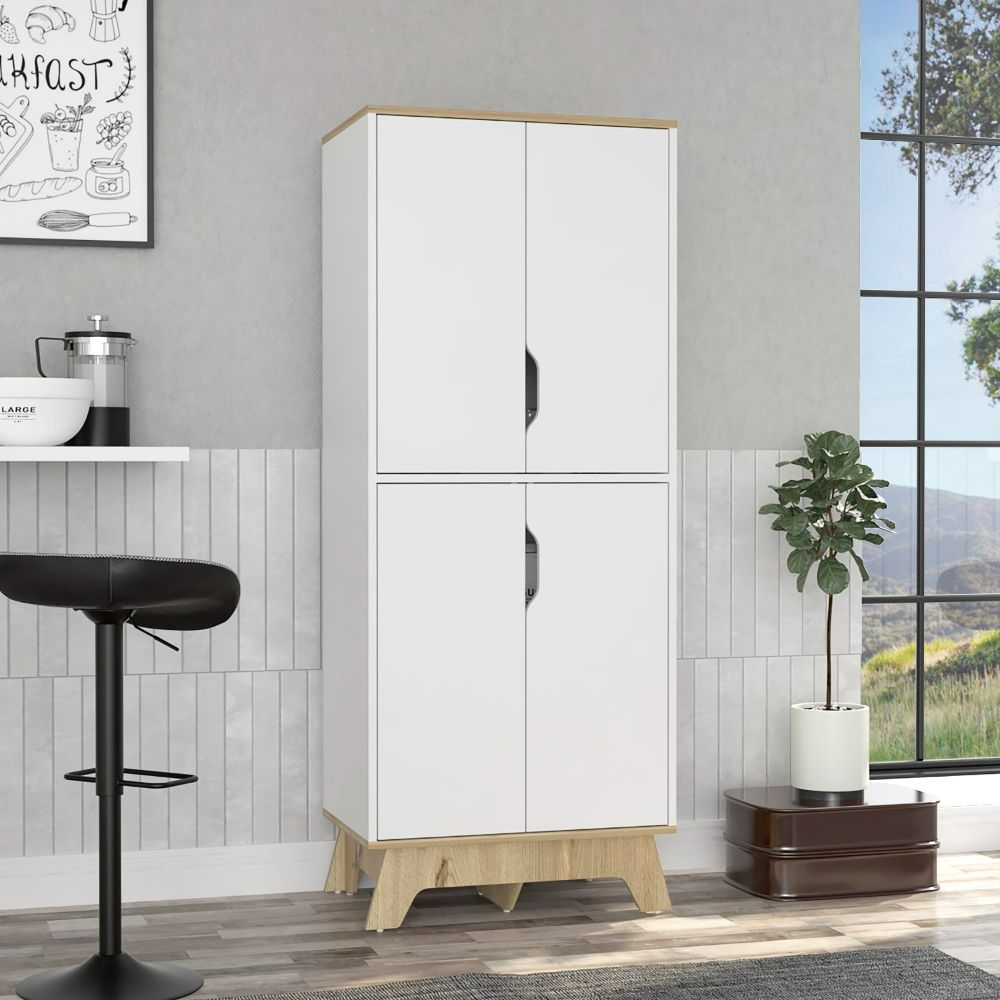 Double kitchen pantry deals cabinet