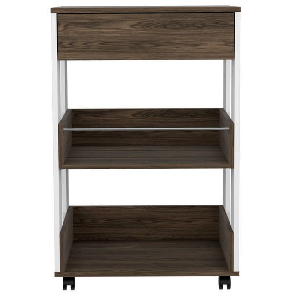 Dundee Kitchen Cart, One Drawer, Two Open Shelves