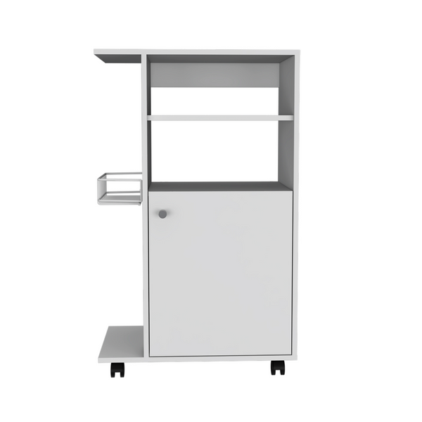 Columba Kitchen Cart, Single Door Cabinet, Four Caster