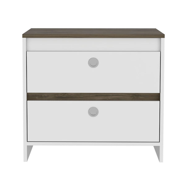 Moscow Nightstand, Two  Drawers, Superior Top