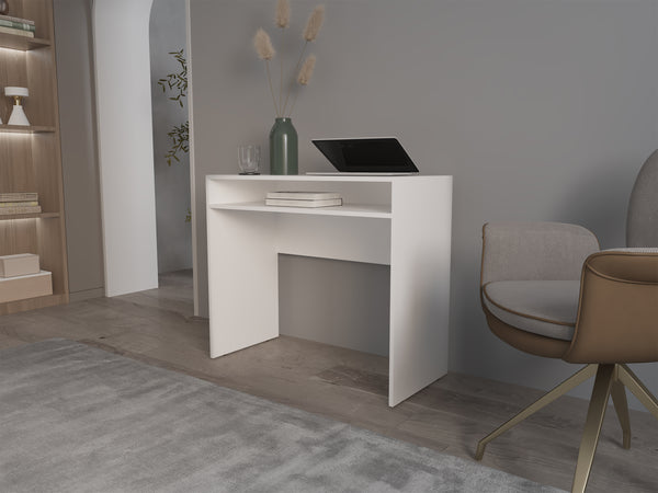 Estill Desk in melamine with storage