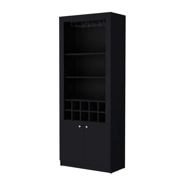 Clover Bar Cabinet, with wine storage and thre shelves