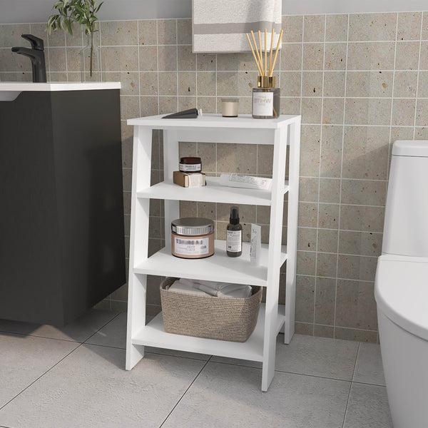 McNeal freestanding bathroom shelf with open storage