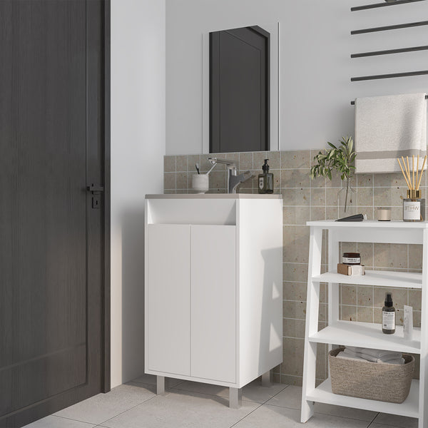 Saratoga Bathroom Cabinet with  2 Doors, White