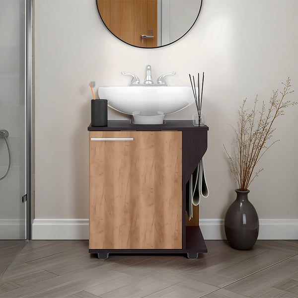 Gila Bend Under Sink Storage Cabinet, Compact Design, with Two Shelves for Organizing Bathroom Items, White