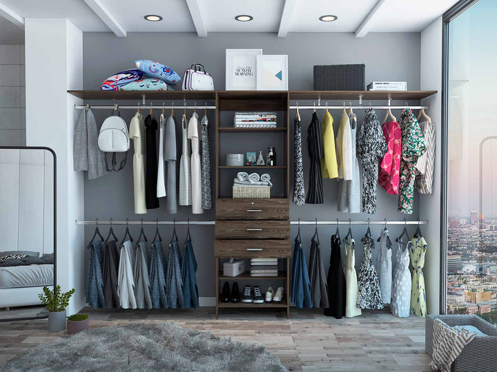 Dark Walnut Closet System FM