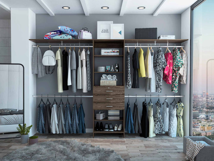 Dark Walnut Closet System FM 