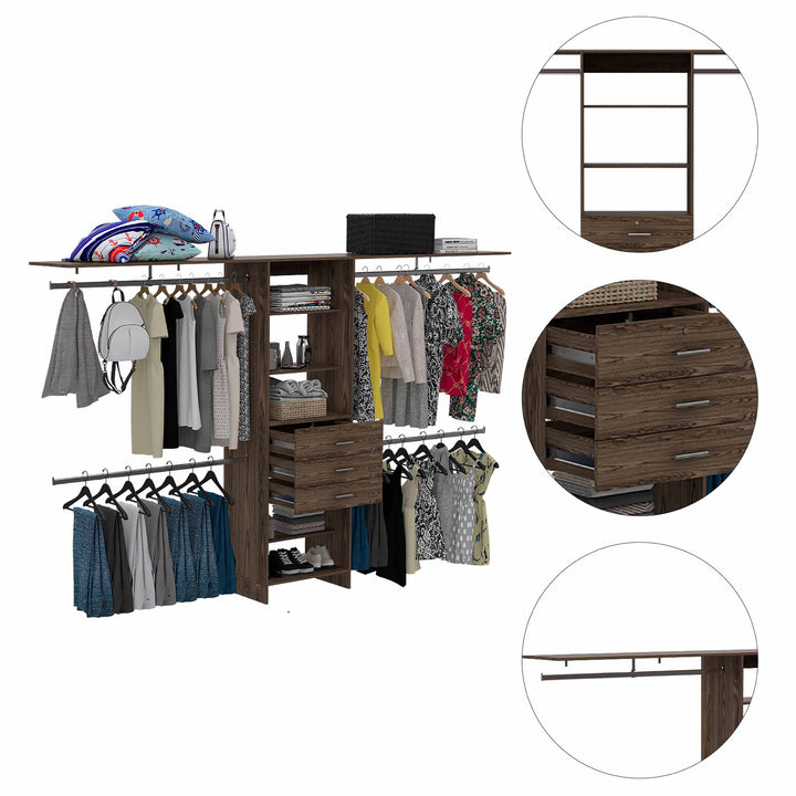 Closet System FM Dark Walnut 