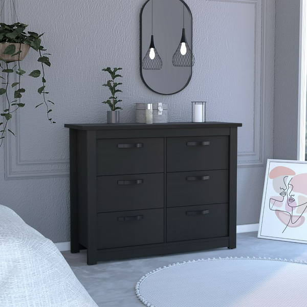 Westport Six Drawer Double Dresser,  Superior Top, Metal Hardware