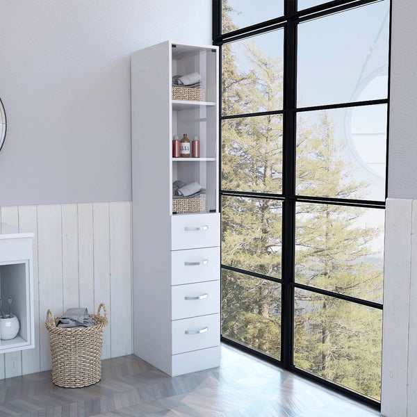 Preston Linen Cabinet, Three Interior Shelves, Three Drawers