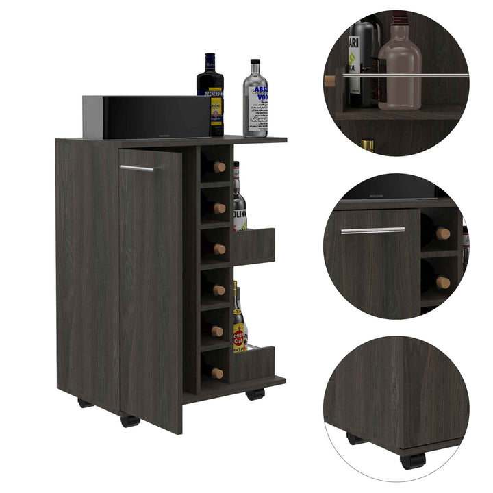 Tennessee Bar Cart Carbon Espresso FM 