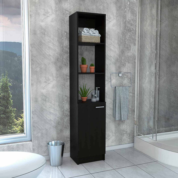 Black Kansas Linen Cabinet FM