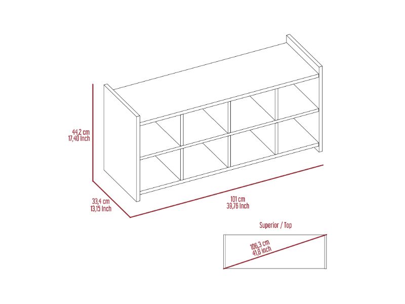 Harrison Entryway Shoe Rack, Eight Cube Spaces – FM FURNITURE