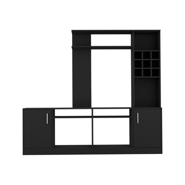 Vibrant Entertainment Center For TV´s up  37", Double Doors Cabinet, Storage Spaces, Six External Shelves