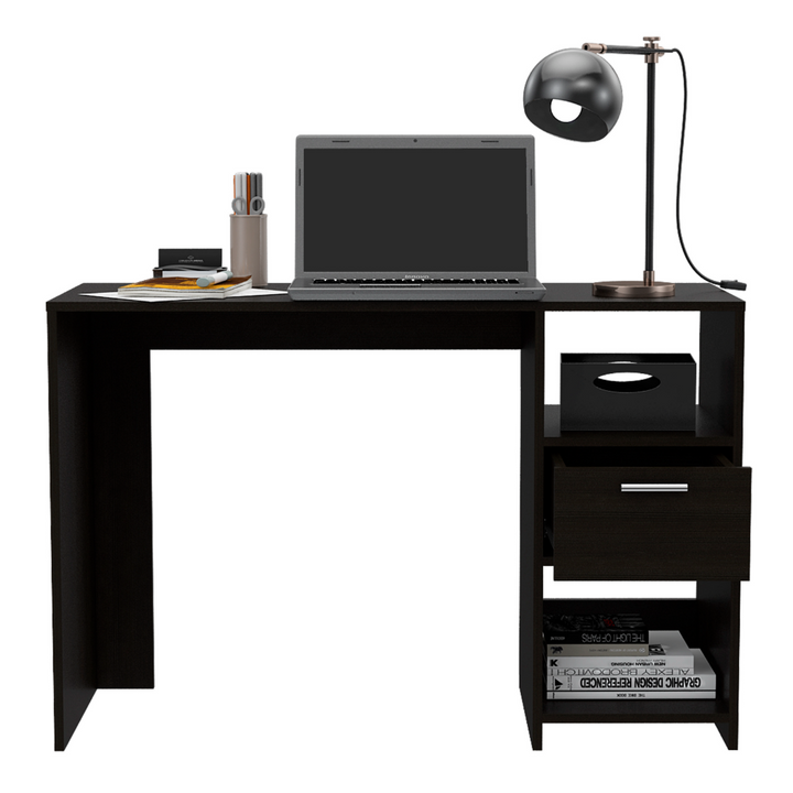 Arlington Writing Computer Desk, One Drawer, Two Shelves – FM FURNITURE