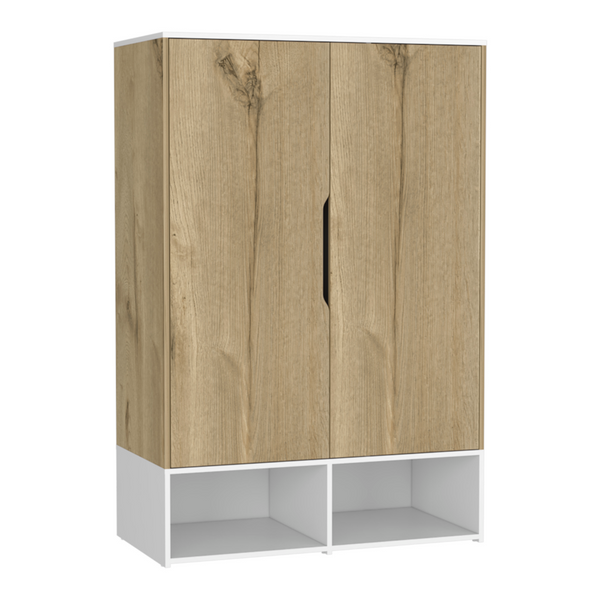 Rose Double Door Armoire, Hanging Rod, Seven Shelves